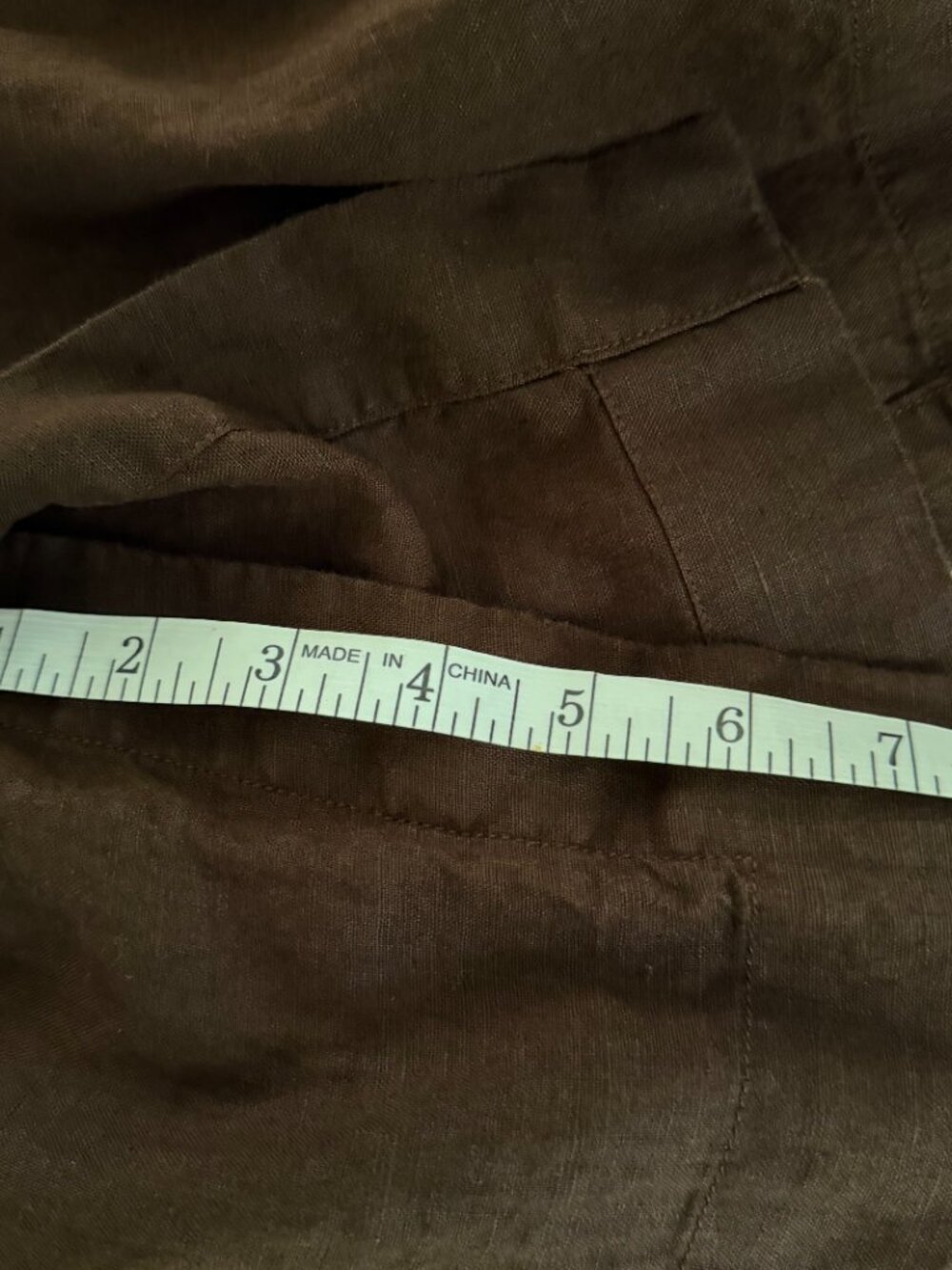 Athleta Retreat Linen High Rise Wide Leg Pant Size Large Petite Brown NWOT - Picture 9 of 14